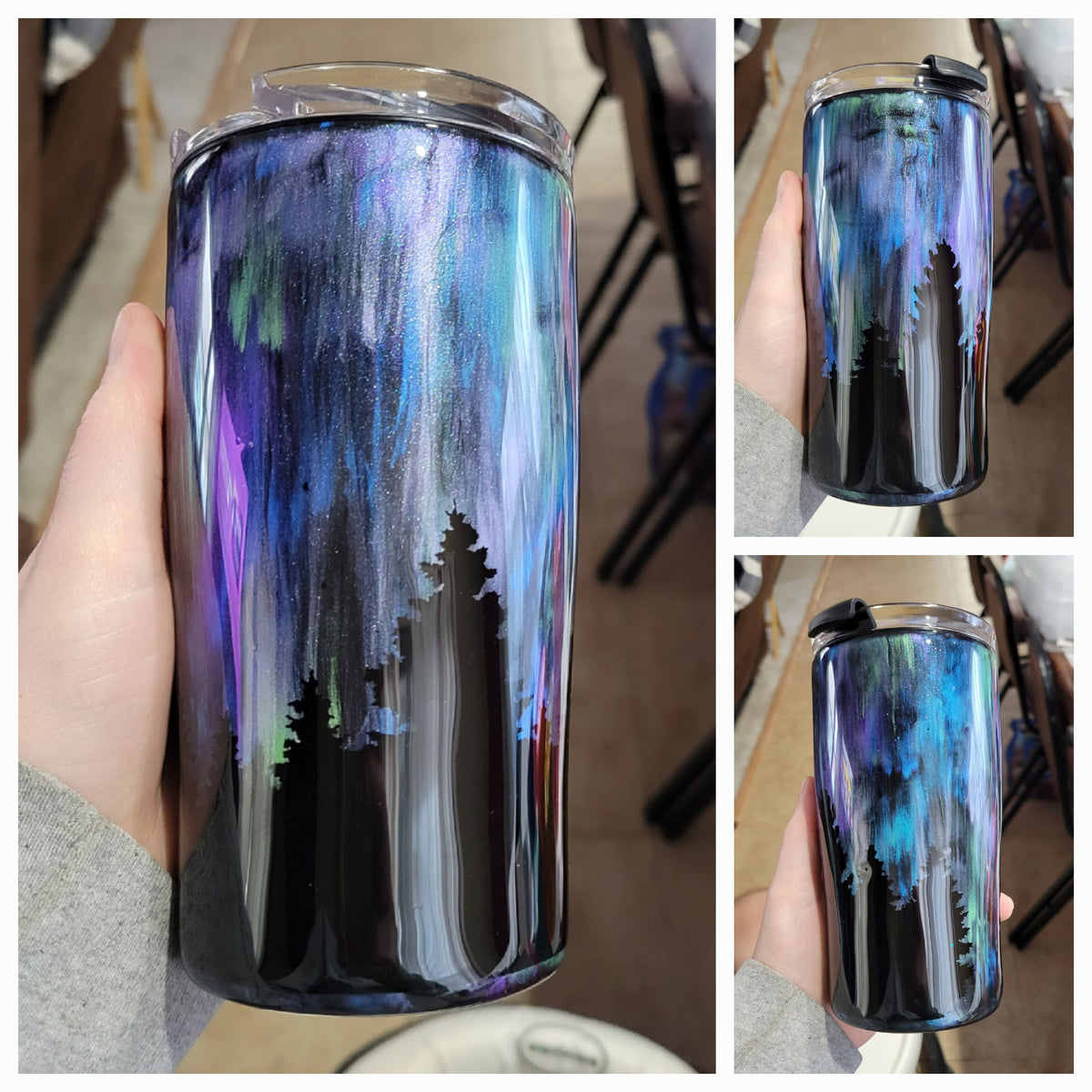 Tree-lined Aurora Borealis 30oz Tumbler 